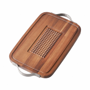 Acacia Wood and 430 Stainless Steel Cutting Board