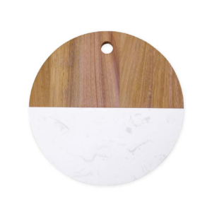 Acacia Wood and Marble Charcuterie Board