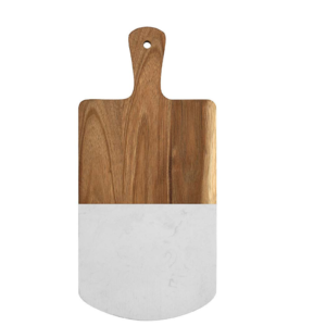 Acacia Wood and Marble Charcuterie Board