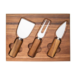 Acacia Wood Cheese Board Set