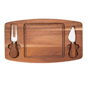 Acacia Wood Cheese Board Set