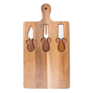 Acacia Wood Cheese Board Set