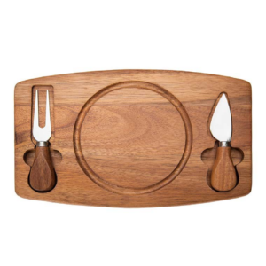 Acacia Wood Cheese Board Set