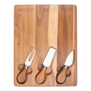 Acacia Wood Cheese Board Set