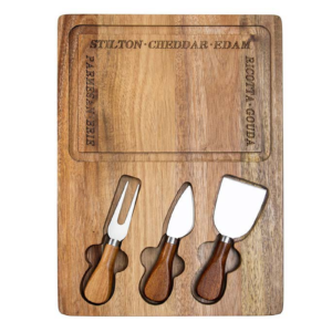 Acacia Wood Cheese Board Set