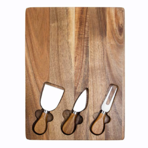 Acacia Wood Cheese Board Set