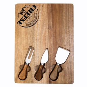 Acacia Wood Cheese Board Set