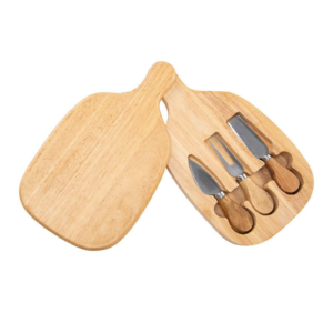 Rubber Wood Cheese Board Set